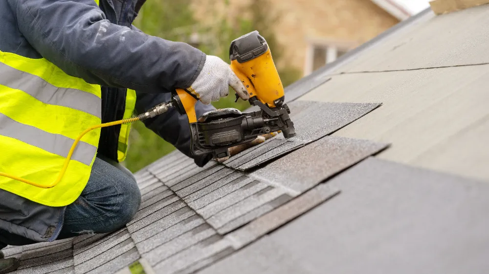 Roof shingle installation in Blue Hill Maine