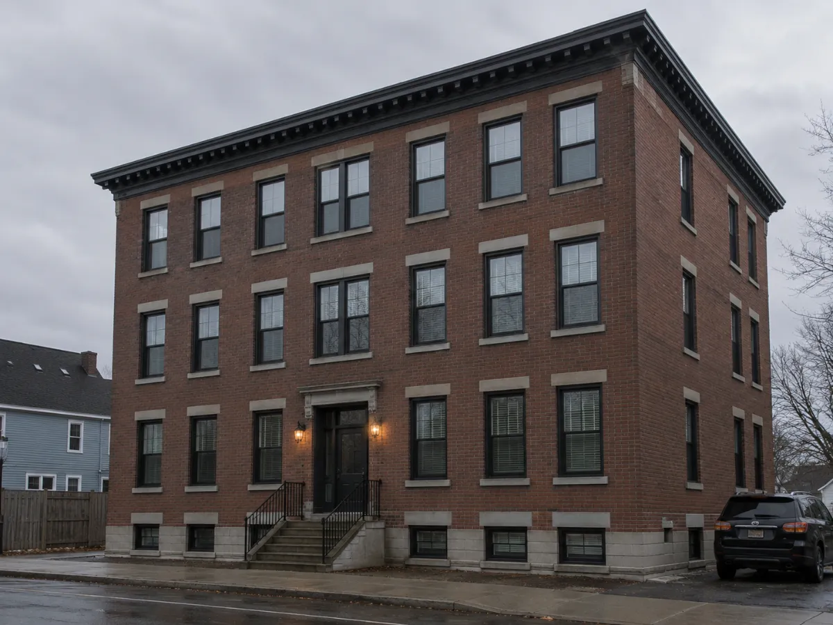 Bright apartment interior with new commercial windows